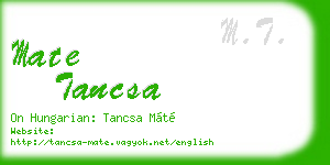 mate tancsa business card